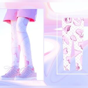 MIQ Polymorph legging pink and white vaporwave style M